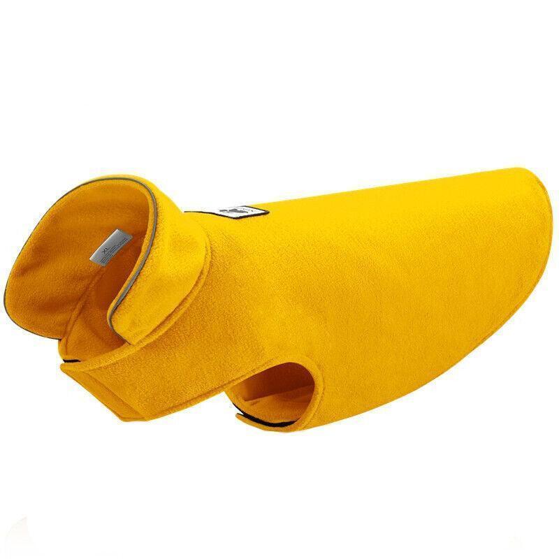 M Size Pet Dog Warm Coat Fleece Jacket Jumper Sweater Winter Puppy Vest Outfit - Yellow