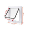 V528 4-Way Lockable Pet Door for Cats & Small Dogs - White, Large Size - SuperSaverAU - view 3