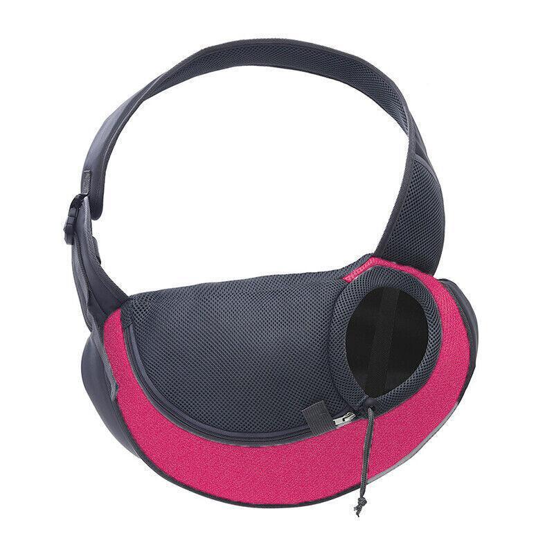 Rose Red Large Pet Shoulder Carrier Bag for Dogs & Cats - Portable Travel Sling
