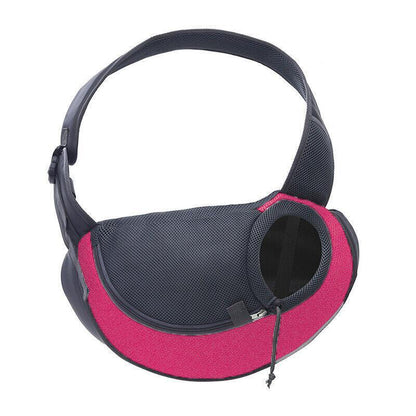 Rose Red Large Pet Shoulder Carrier Bag for Dogs & Cats - Portable Travel Sling