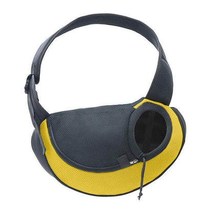 Pet Shoulder Carrier Bag - Large (L) Yellow for Dogs & Cats, Portable Travel Sling