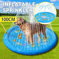 Premium Inflatable Dog Splash Pad Sprinkler Mat - 100cm