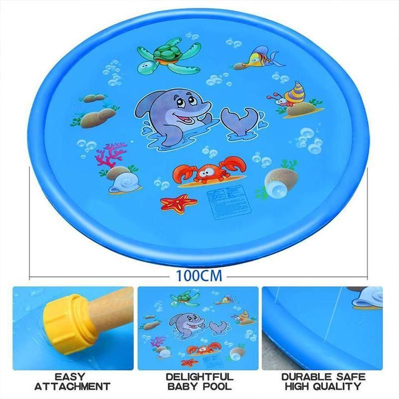 Premium Inflatable Dog Splash Pad Sprinkler Mat - 100cm