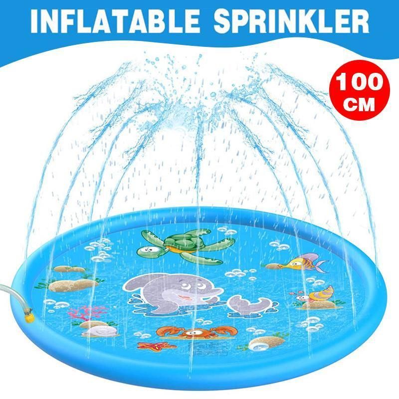 Premium Inflatable Dog Splash Pad Sprinkler Mat - 100cm