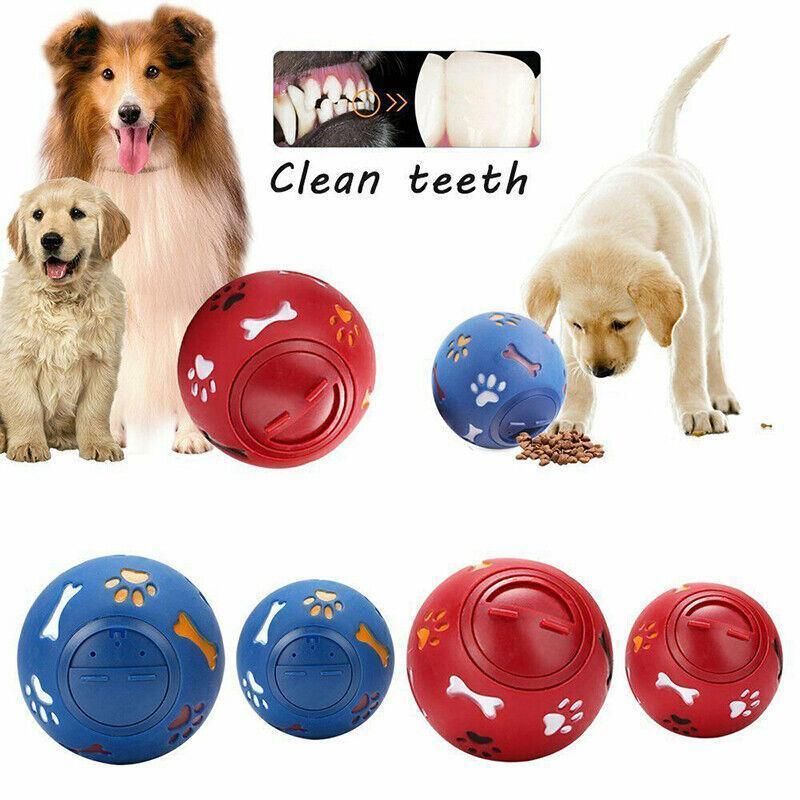 Premium Dog Treat Ball Puzzle Feeder Toy - Blue 11cm