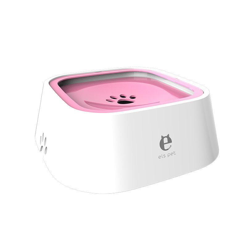 Auto Splash Free Pet Water Bowl 1.5L No-Spill Slow Drinking Feeder - White - SuperSaverAU - view 7