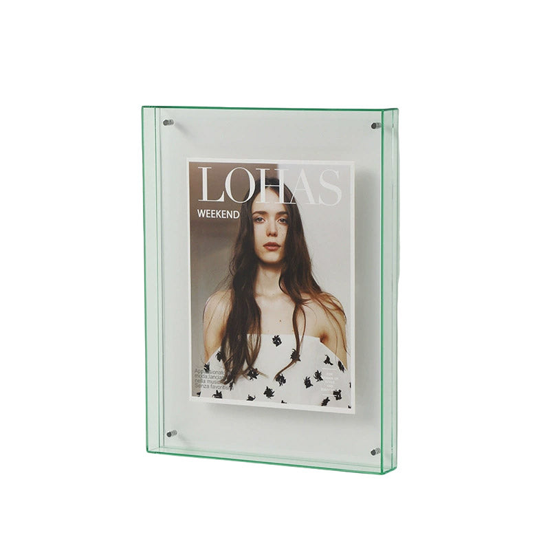 Acrylic Photo Frame Double-Sided Clear Display – 16x21cm with Screw Mount