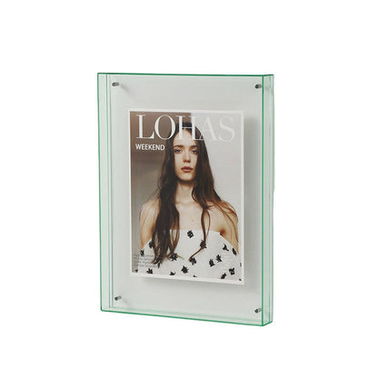 Acrylic Photo Frame 16x21cm - Double-Sided Clear Display with Screw Mount