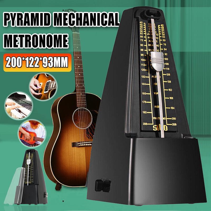 Premium Black Universal Pyramid Mechanical Metronome 40-208 BPM