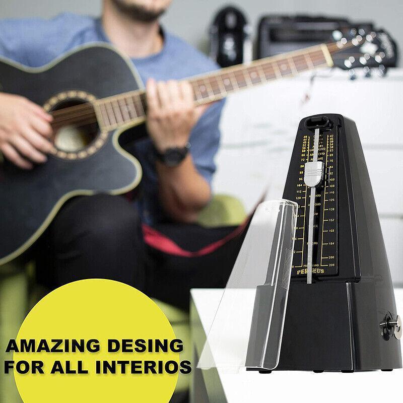 Premium Black Universal Pyramid Mechanical Metronome 40-208 BPM