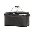 Folding Picnic Basket Insulated Cooler Bag Portable Outdoor Grocery Storage - Grey - SuperSaverAU - view 5