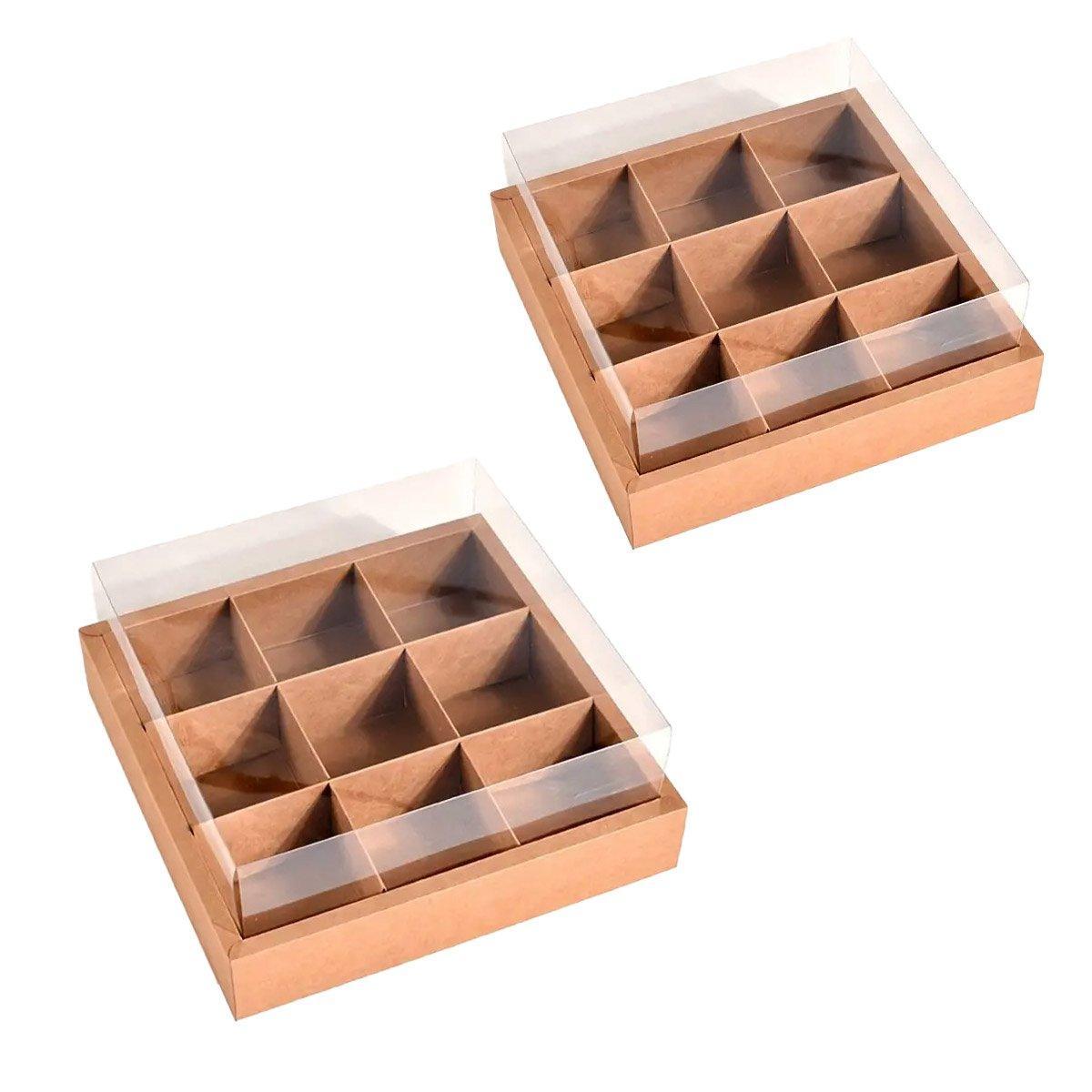 Premium Kraft Paper Lunch Boxes with Clear Lid - Large, 5 Pack