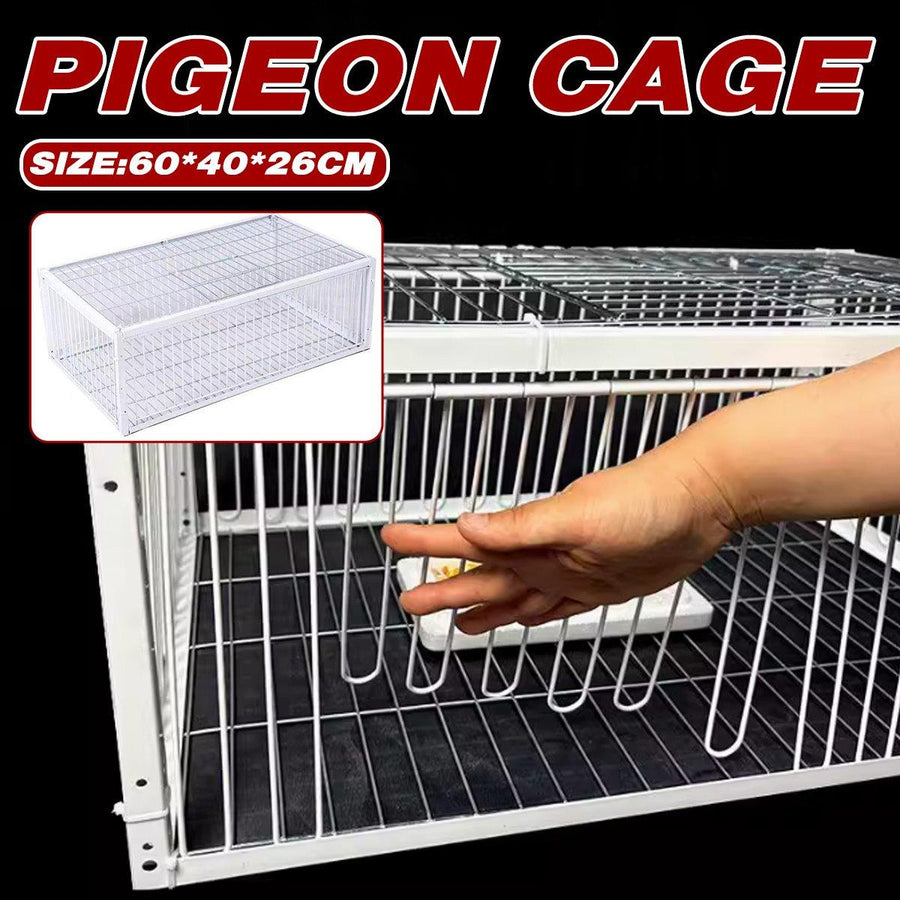 Premium White Metal Pigeon Cage for Indoor & Outdoor Use - 40 x 26 x 60cm
