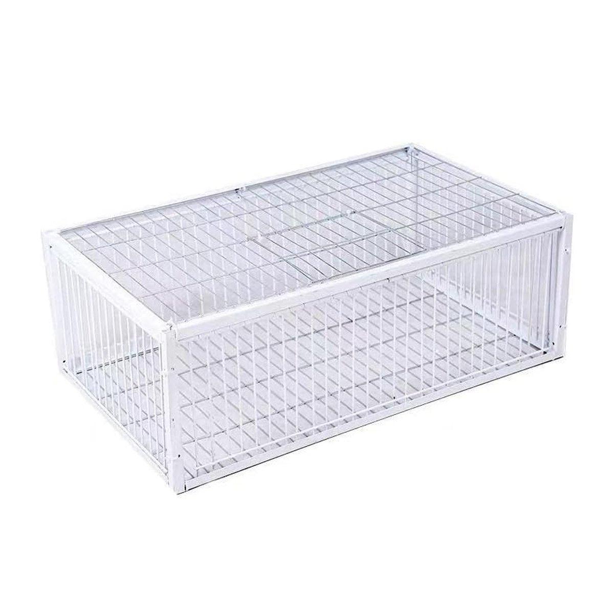 Premium White Metal Pigeon Cage for Indoor & Outdoor Use - 40 x 26 x 60cm