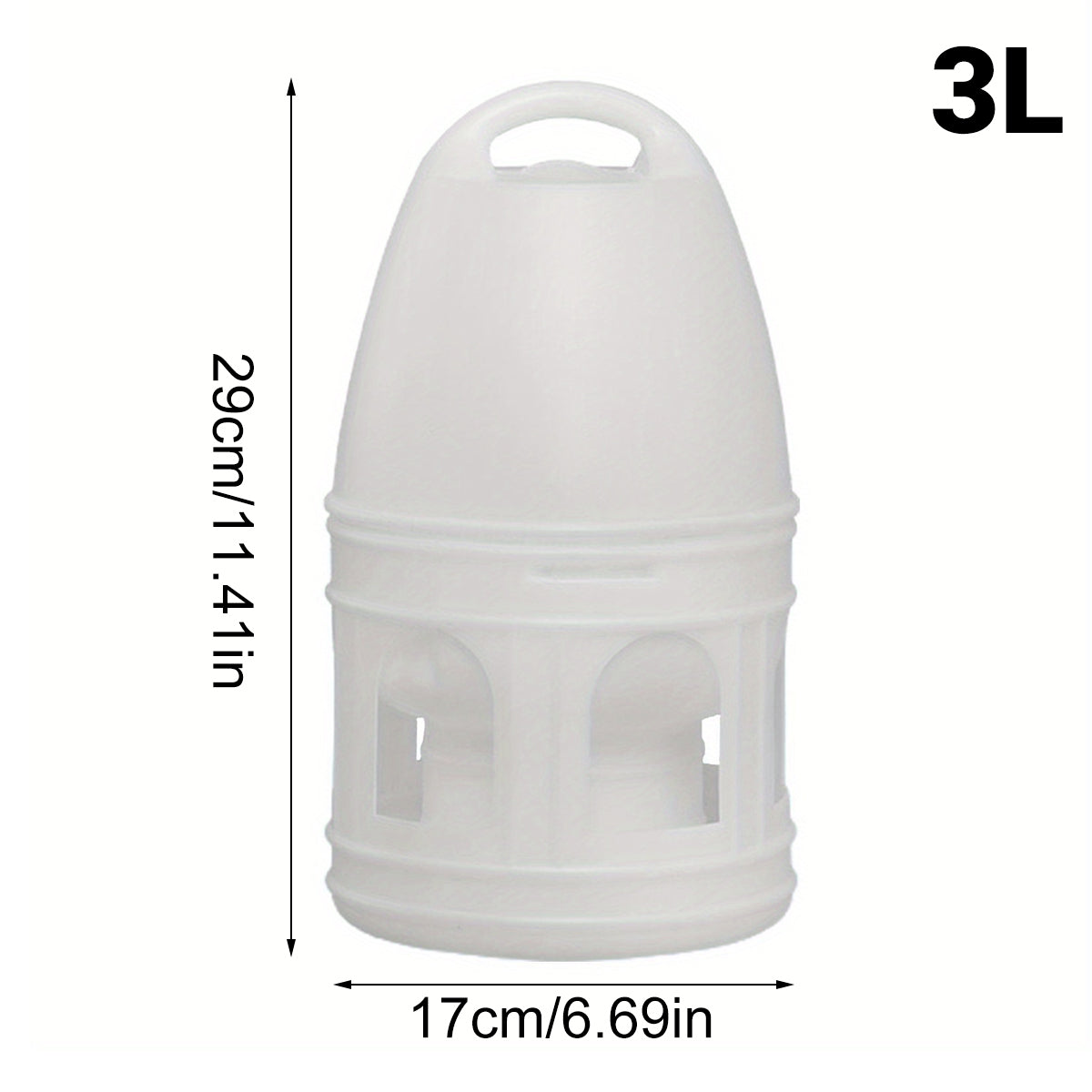 Premium White 3L Pigeon Drinker Bird Water Dispenser
