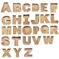Premium Wooden Letter A Piggy Bank – Walnut with Acrylic Panel