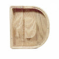 Premium Wooden Letter D Piggy Bank – Walnut with Acrylic Panel