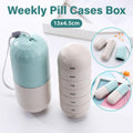 Premium Sealed 7-Compartment Rotating Weekly Pill Box with Silicone Seal