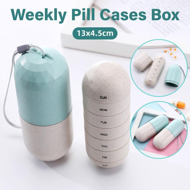 Premium Sealed 7-Compartment Rotating Weekly Pill Box with Silicone Seal