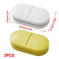 Premium 3pcs Yellow Tablet Cutter Pill Splitter and Medicine Storage Box