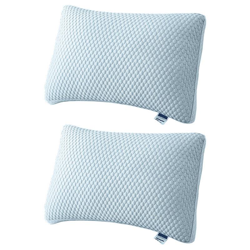 Premium Breathable Ice Silk Pillows – Light Grey 2 Pack