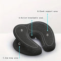 U-Shaped Face Cushion Pillow - 32cm x 28cm x 15cm - Light Grey, Ergonomic Design - SuperSaverAU - view 4