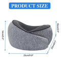 U-Shaped Travel Neck Pillow with Memory Foam & Breathable Cover - Grey - SuperSaverAU - view 3