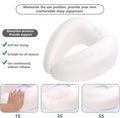 U-Shaped Travel Neck Pillow with Memory Foam & Breathable Cover - Grey - SuperSaverAU - view 4