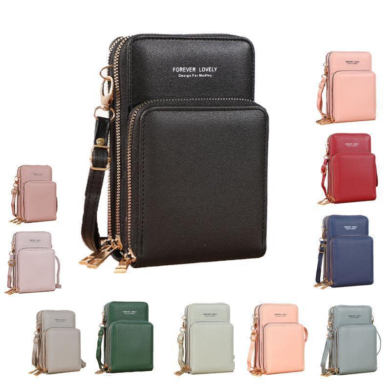 Premium Pink Purple Women's RFID Touchscreen Crossbody Phone Purse