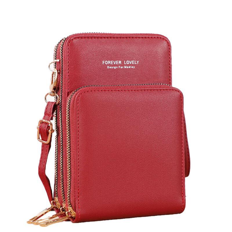 Premium Pink Purple Women's RFID Touchscreen Crossbody Phone Purse