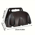 Premium Black Wall Mounted Garden Hose Holder Rack ABS 10-30m Capacity