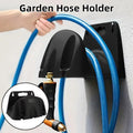 Premium Black Wall Mounted Garden Hose Holder Rack ABS 10-30m Capacity