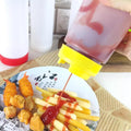Premium Double-Ended Sauce Dispenser Bottles – Red 16oz, 4 Pack
