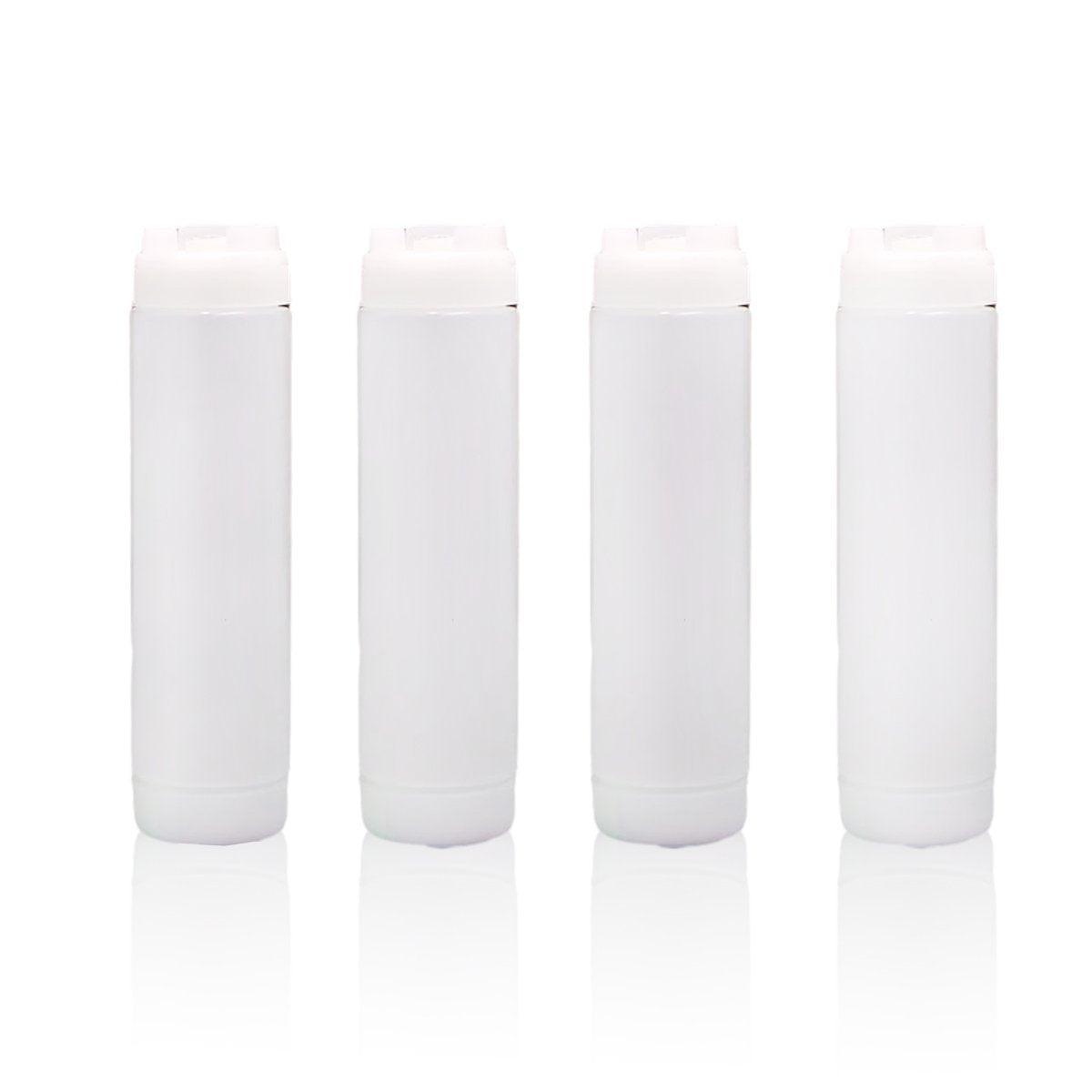 Premium Double-Ended Sauce Dispenser Bottles – Red 16oz, 4 Pack