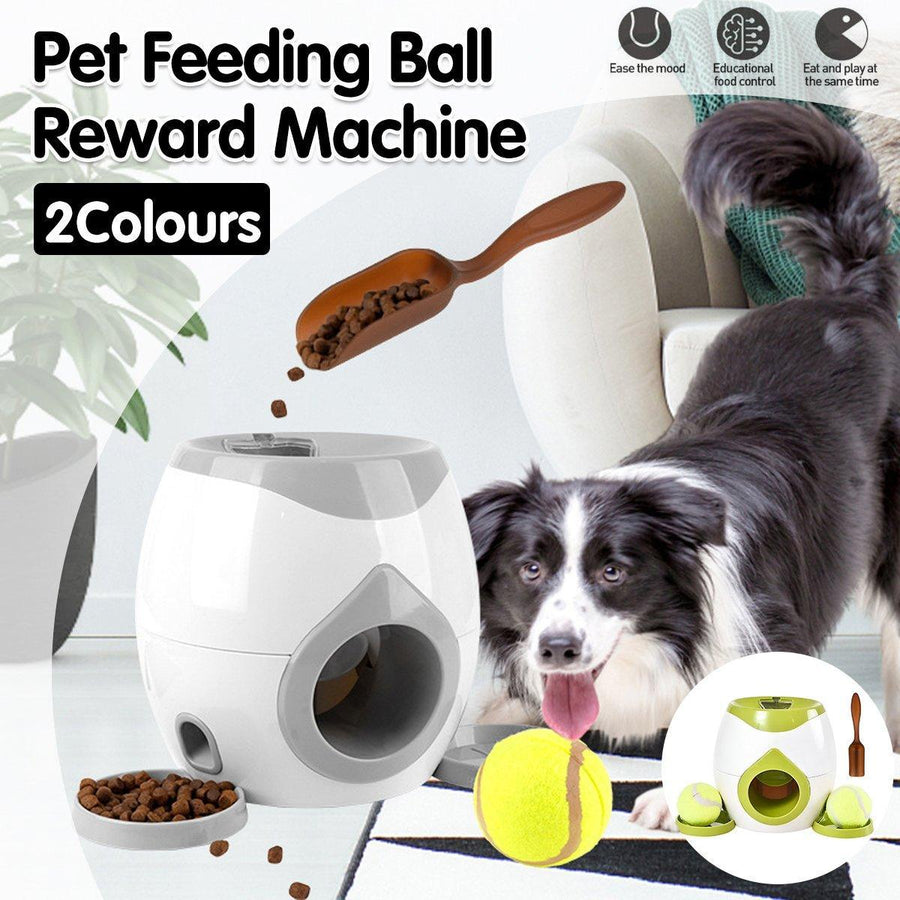 Interactive Dog Toy Tennis Feeder Machine - 29.5cm, Green, Treat Dispenser - SuperSaverAU - view 1