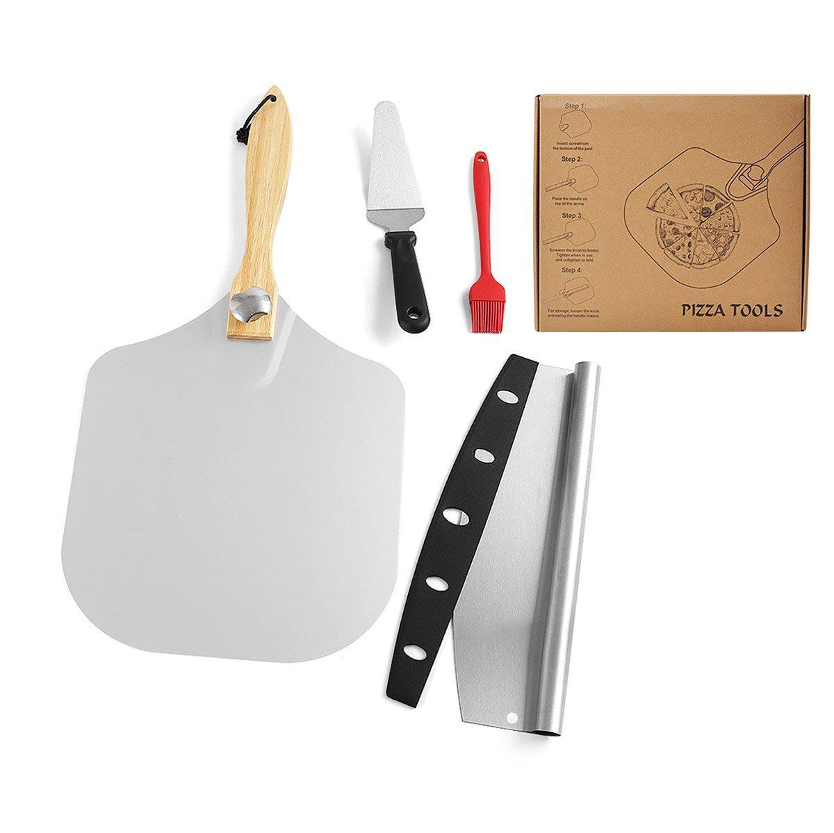 Premium 12-Inch Aluminium Pizza Peel Set – with Cutter