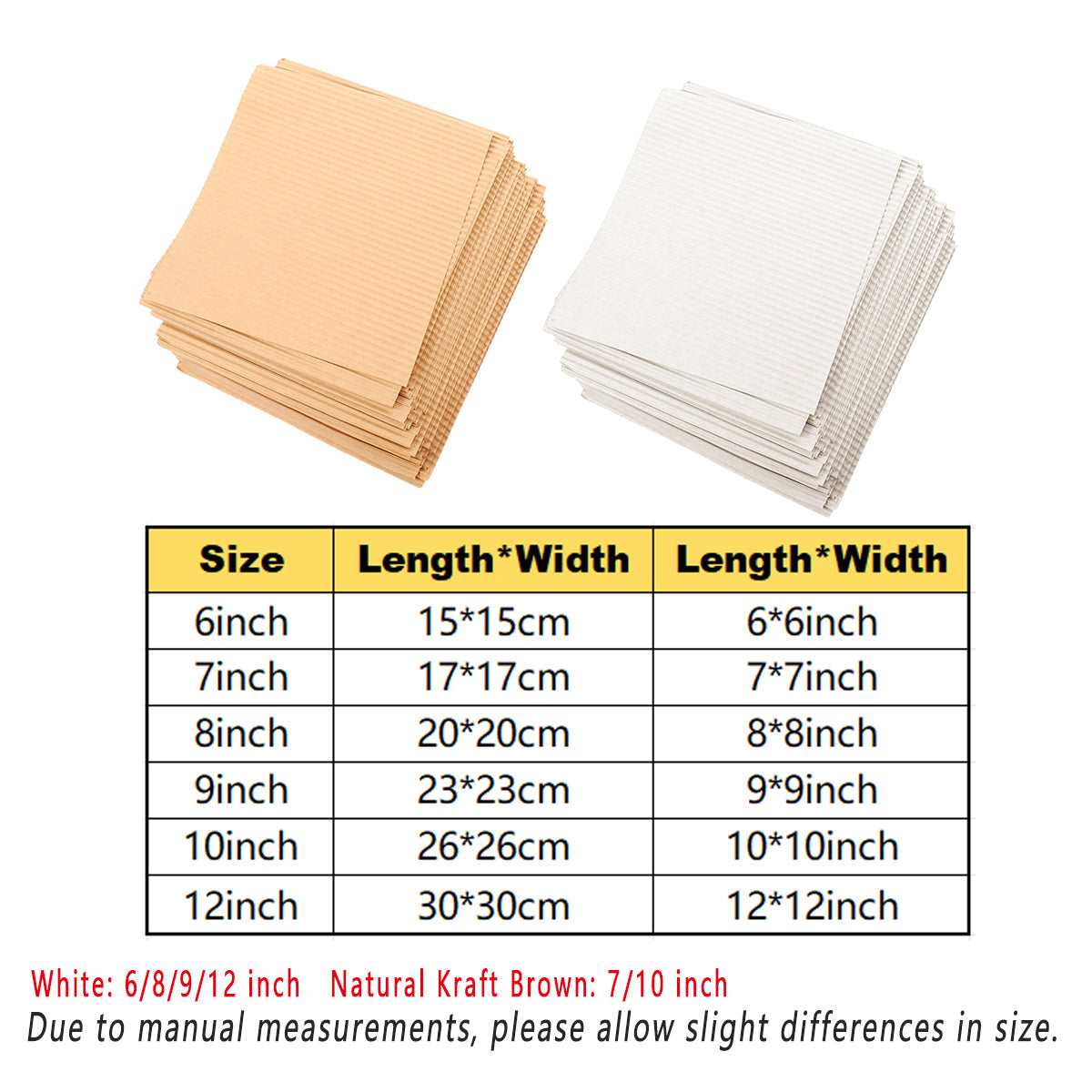 100PCS Pizza Box Pads Greaseproof Paper Food Liners Oil Resistant Pizza Mat - 10inch - SuperSaverAU - view 2