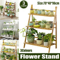 Premium 3-Layer Wooden Foldable Plant Stand – White 70 x 40 x 96cm