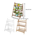 Premium 3-Layer Wooden Foldable Plant Stand – White 70 x 40 x 96cm