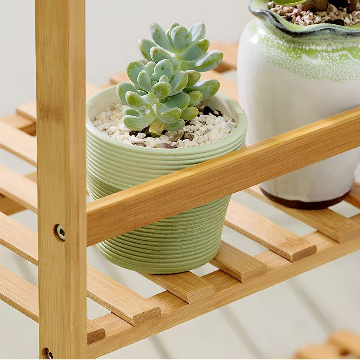 Premium 3-Layer Wooden Foldable Plant Stand – White 70 x 40 x 96cm