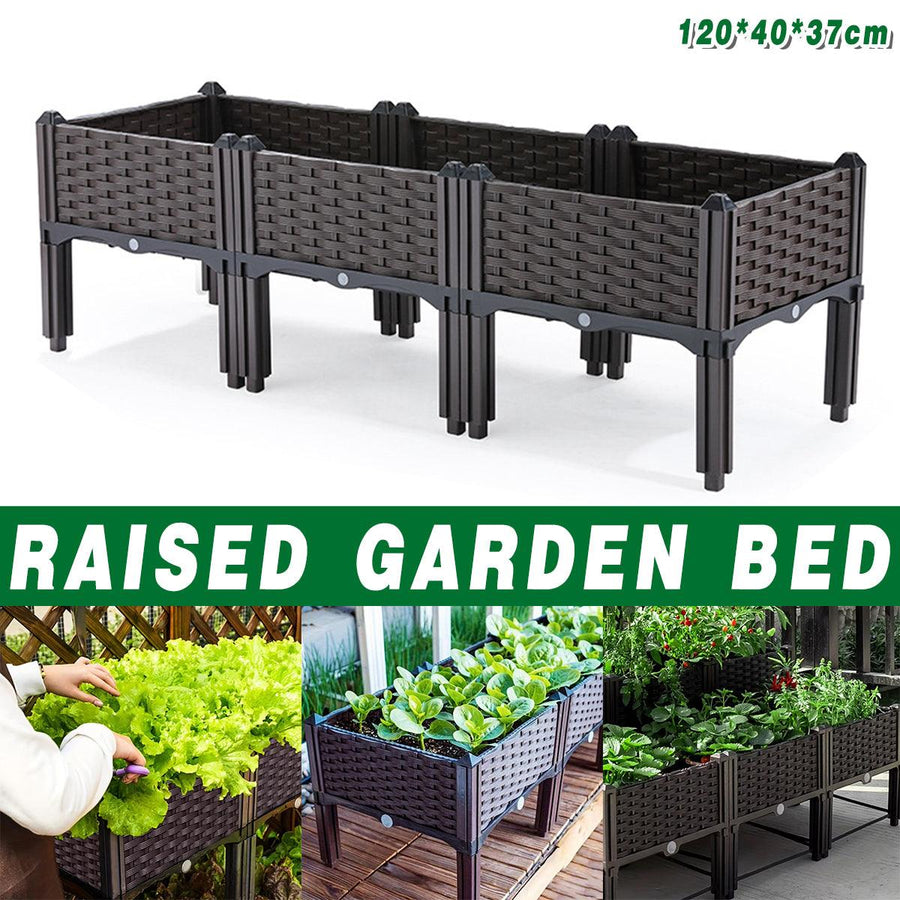 Premium Outdoor Rectangular Planter Box – Dark Brown 120cm