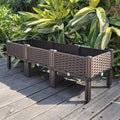 Premium Outdoor Rectangular Planter Box – Dark Brown 120cm