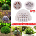 Premium Transparent Aquarium Moss Ball Holders - 3pcs