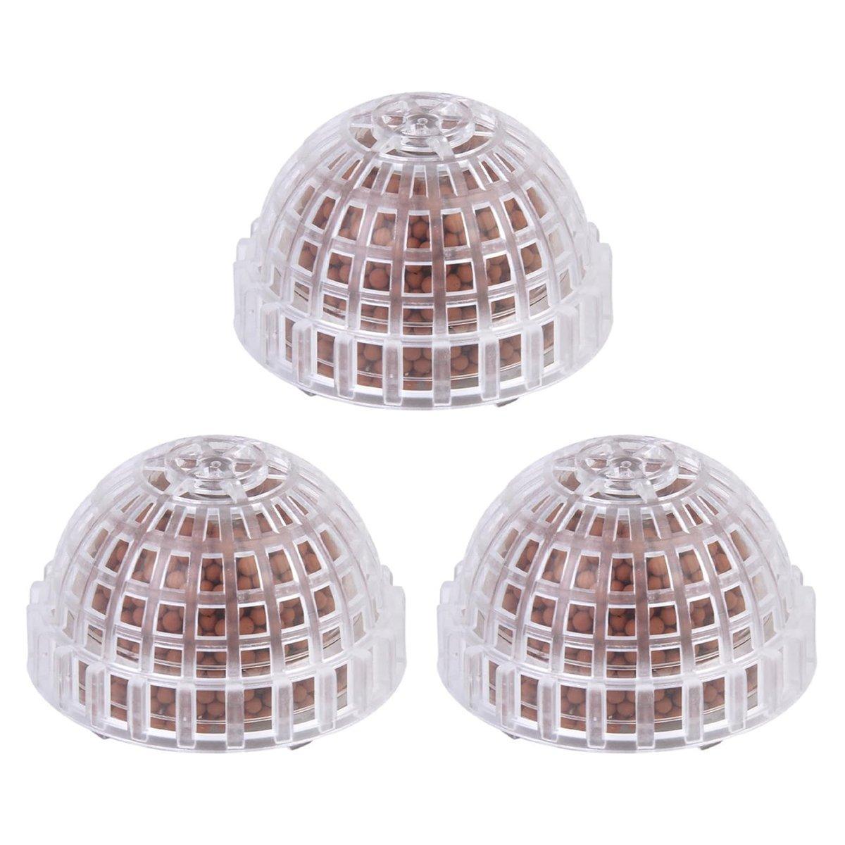 Premium Transparent Aquarium Moss Ball Holders - 3pcs