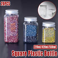 20pcs Square Transparent Plastic Bottles 550ml with Aluminium Caps for Food Storage - SuperSaverAU - view 1