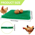 Premium Green Chicken Nest Box Grass Mats Washable - 6 Pack