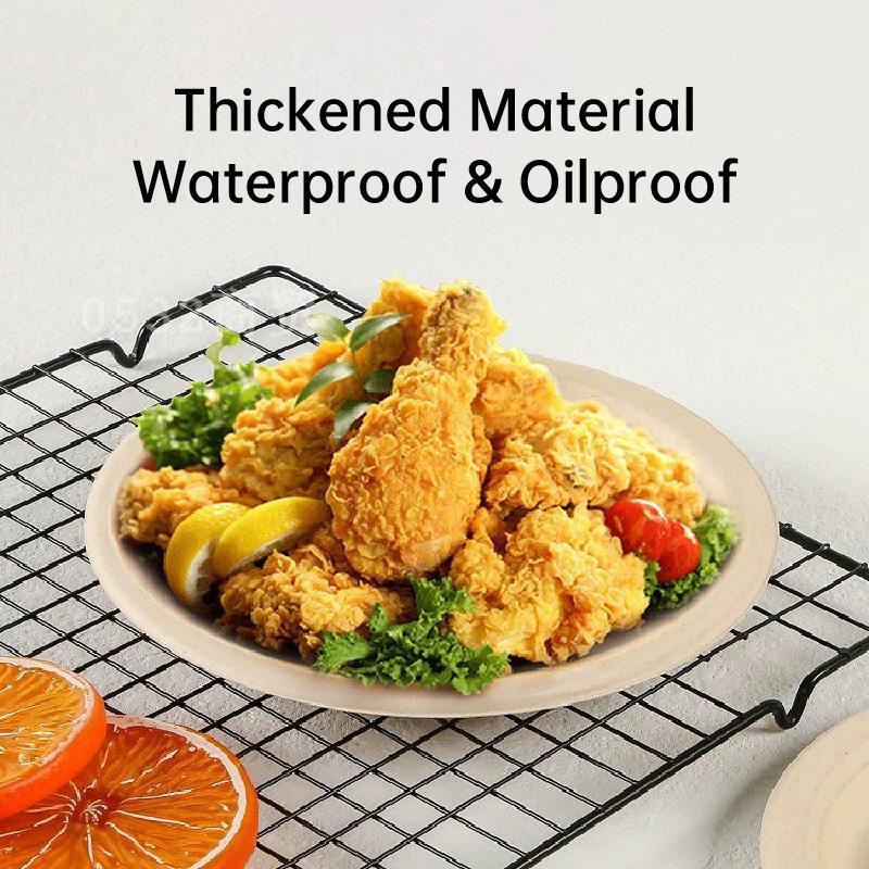 100x Biodegradable Sugarcane Paper Trays - Eco-Friendly & Durable for  Food - 7inches-100pcs