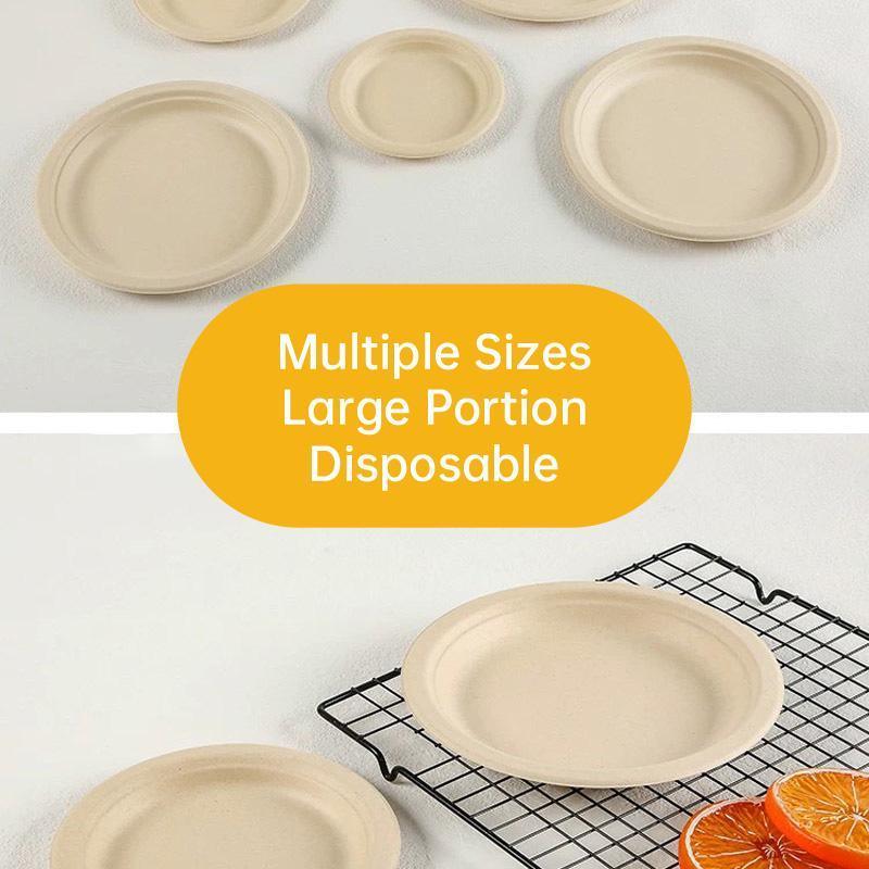 100x Biodegradable Sugarcane Paper Trays - Eco-Friendly & Durable for  Food - 9inches-100pcs - SuperSaverAU - view 3