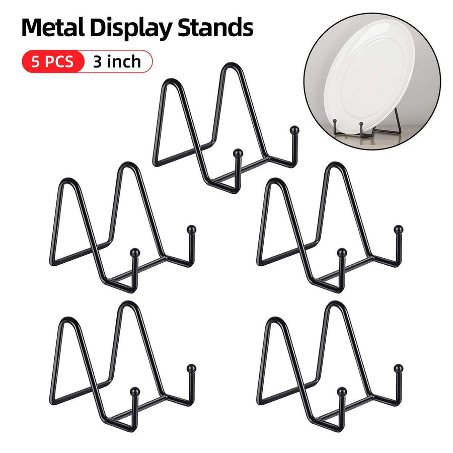 Premium Metal Display Stands – Black 5 Pack