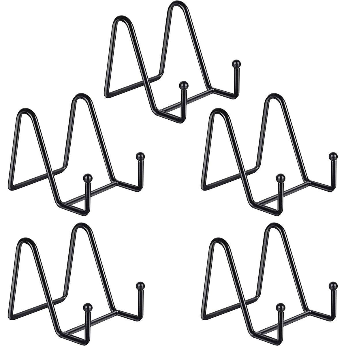 Premium Metal Display Stands – Black 5 Pack